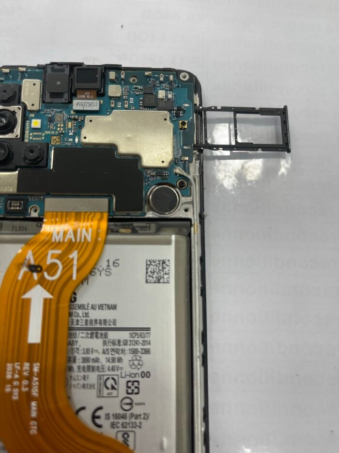 Tiroir SIM (Dual SIM) Samsung Galaxy A51 (A515F) Noir – Image 2
