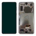 Écran Original Samsung Galaxy S21 Plus 5G (SM-G996B) - Afficheur Dynamic AMOLED 2X + Vitre Tactile sur Châssis - Argent (Phantom Silver) - Service Pack