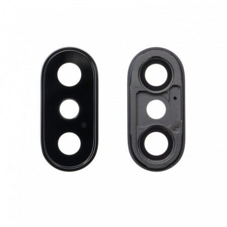 Vitre cache caméra arrière iPhone X Noir