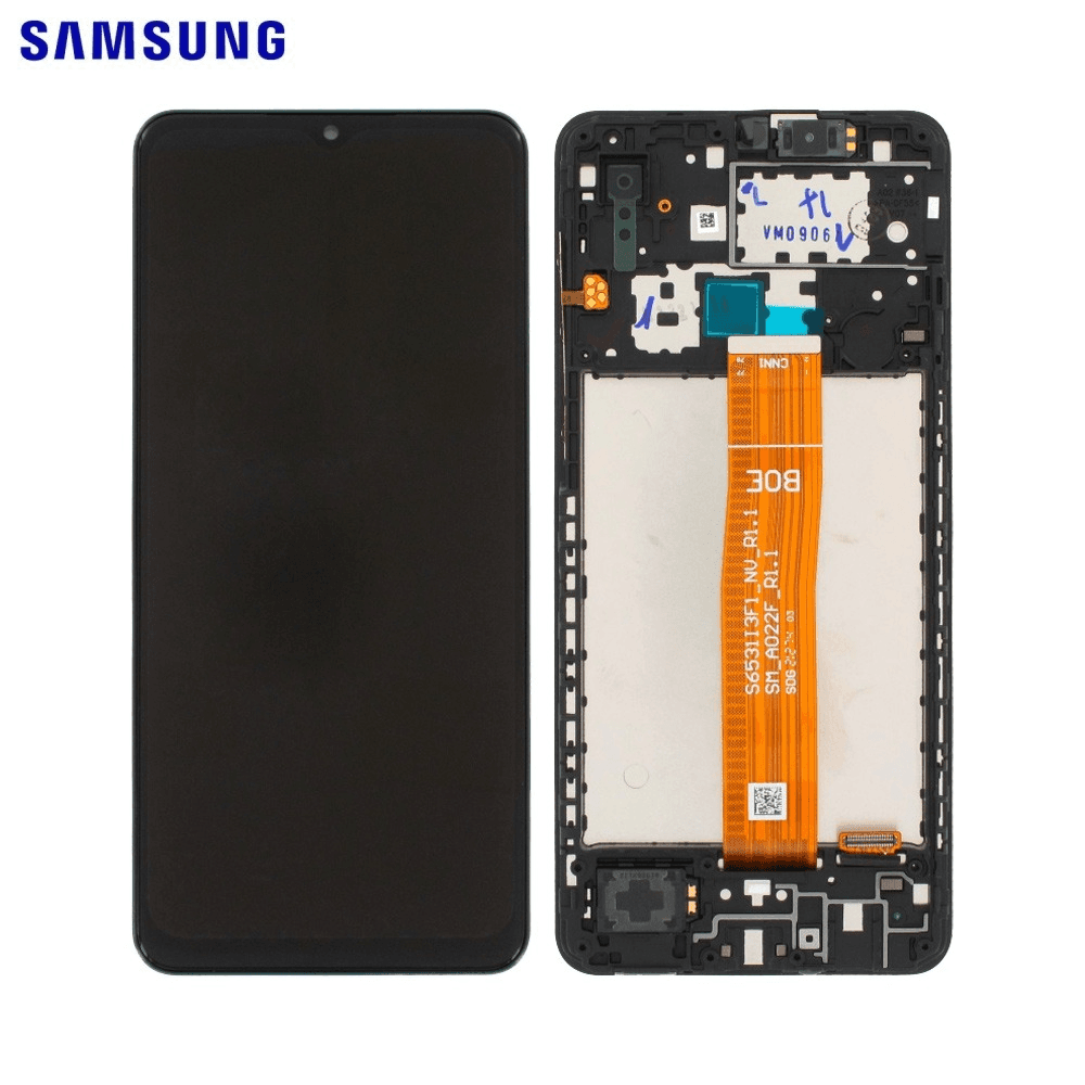 img_0572 Écran Complet Original Samsung Galaxy A02 (SM-A022F) - LCD + Tactile avec Châssis - Noir - Service Pack GH82-25249A / GH82-25250A - Envoi 24h – Image 1