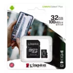 Carte Mémoire MicroSDHC Kingston Canvas Select Plus 32 Go - 100 Mo/s Class 10 UHS-I + Adaptateur SD
