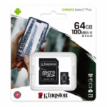 Carte Mémoire MicroSDXC Kingston Canvas Select Plus 64 Go – Classe 10 UHS-I – Haute Vitesse