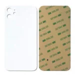 Vitre Arrière en Verre pour iPhone 11 – Blanc – Grande Ouverture (Big Hole) pour Réparation Facile – Qualité Premium – Compatible A2221, A2111
