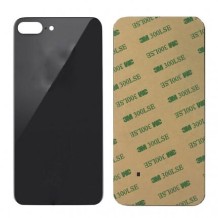 iPhone 8 Plus: Vitre Noir (Grand trou)arrière