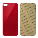 iPhone 8 Plus : vitre arrière Rouge  (Grand trou)