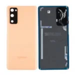 Vitre Arrière Originale pour Samsung Galaxy S20 FE (G780F / G781B) - Cache Batterie avec Adhésif - Cloud Orange