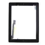 Vitre Tactile pour iPad 3 / iPad 4 – Avec Bouton Home + Adhésifs – Qualité Premium – Noir