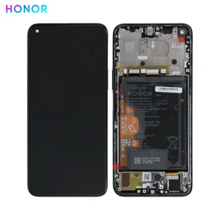 Écran Complet avec Châssis et Batterie Original Honor 50 Lite 02354FMV Noir Minuit