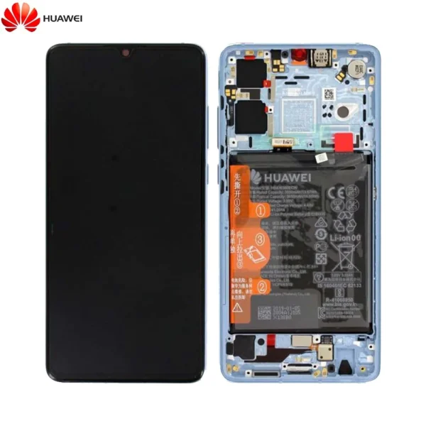 Bloc Écran Complet avec Châssis et Batterie Original Huawei P30 Bleu