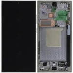 Écran Complet Original pour  Samsung Galaxy S24 Ultra (SM-S928B) - Gris Titane + Châssis (Service Pack) -