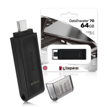 Clé USB KINGSTON 64 Go Original Pendrive Black Connexion USB 2.0 Noir