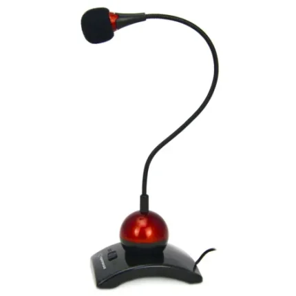 Microphone Avec Support Flexible - Rouge
