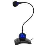 - Microphone Avec Support Flexible - Bleu
