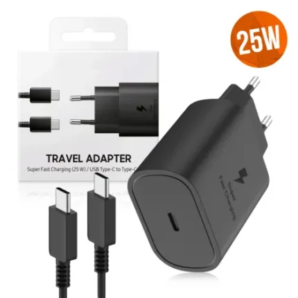 Chargeur USB C 25W, Rapide noir