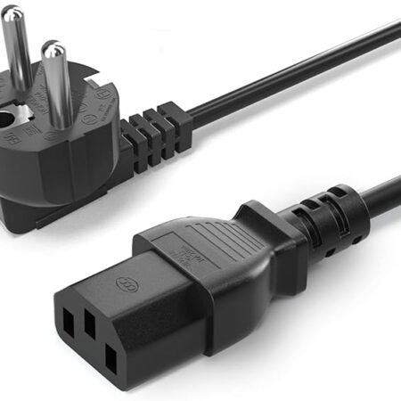 Câble d'alimentation 1.8M Câble d'alimentation PC 3 Broches IEC 320 C13 10 A Câble d'alimentation pour PC, Moniteur, TV, imprimante, écran d'ordinateur, vidéoprojecteur, Console de Jeu, etc