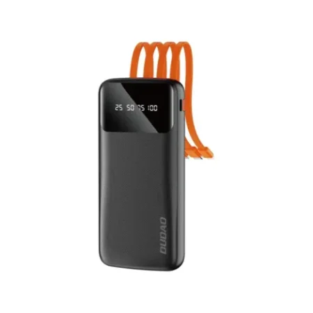 Power bank Dudao K6Pro 10000mAh avec cable USB, USB Type C, Lightning (K6Pro-black)