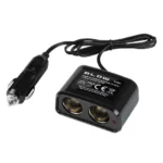 Voiture Allume Cigare Socket Mâle vers Femelle, DC 12V 24V Adaptateur Répartiteur 2 Splitter