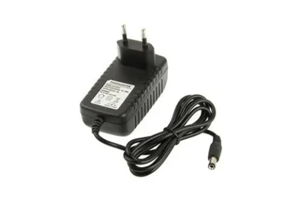 adaptateur noir haute qualité UE .plug ac 100-240v à dc 12v 2a secteur, conseils: 5,5 x 2,1 mm, longueur de câble: 1 m