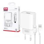 Chargeur XO CE02C 2x USB 2,1A + cable microUSB blanc