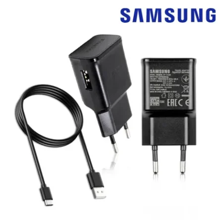 Chargeur Samsung EP-TA200EBE + Câble USB-C 2A (EP-DG970BBE) – 1m – Noir – Prix imbattable !