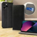 Etui portefeuille magnétique noir pour Samsung A16