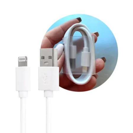 Câble USB Lightning iPhone 5/6/7/X/11 – 1m – Blanc | Meilleur Prix !