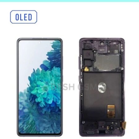 ECRAN SAMSUNG S20FE 4G/5G G780F G781F AVEC CHASSIS (NOIR/SILVER) SOFT OLED