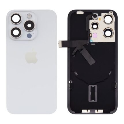 iPhone 15 pro : vitre arrière avec support NFC Blanc -Apple