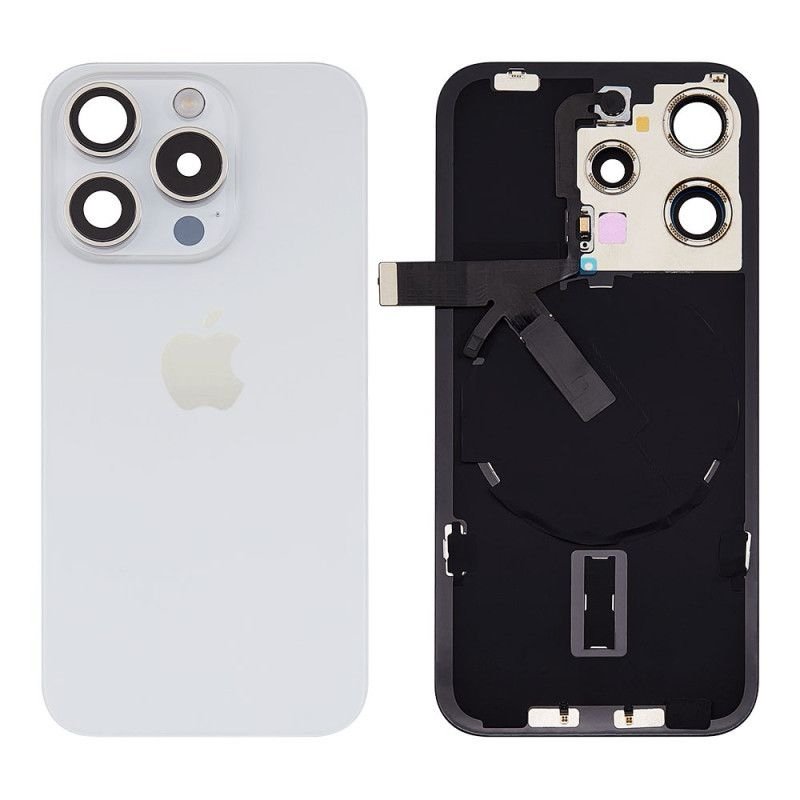 img_7189 iPhone 15 pro Max : vitre arrière avec support -Blanc - Apple – Image 1