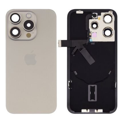 iPhone 15 pro Max : vitre arrière avec support -Naturel- Apple