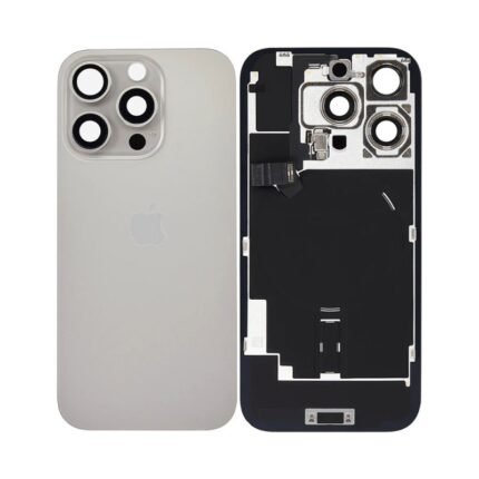 iPhone 16 pro Max : vitre arrière avec support + NFC -titane naturel -Apple