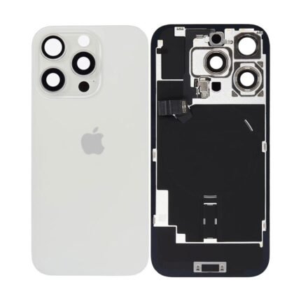 iPhone 16 pro Max : vitre arrière avec support + NFC -titane blanc -Apple