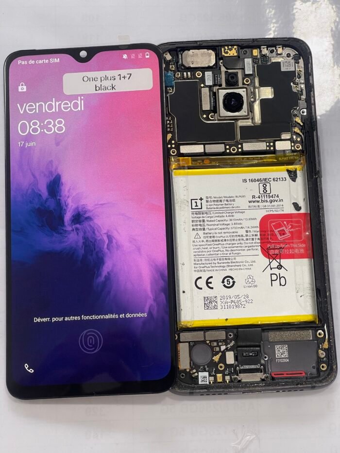 Écran Original Optic AMOLED pour OnePlus 7 (GM1901, GM1903) - Bloc Vitre Tactile + Dalle LCD - Sans Châssis - Noir – Image 2