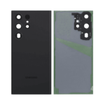 Vitre Arrière Premium Samsung Galaxy S23 Ultra (SM-S918B) – Cache Batterie Noir Fantôme / Phantom Black – Avec Lentilles Caméra et Adhésif Haute Densité