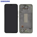 Écran Complet Original Samsung Galaxy A34 5G (SM-A346B) - Super AMOLED avec Châssis - Vert (Awesome Lime) + OUTILS