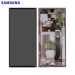 Écran Complet Original Samsung Galaxy Note 20 Ultra 5G (SM-N986B) - Super AMOLED 2X 120Hz avec Châssis - Bronze (Mystic Bronze) - Service Pack - Envoi 24h