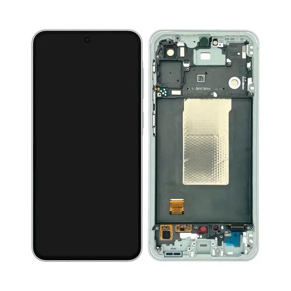 img_8745 Ecran Tactile Original Assembled avec Châssis Compatible Samsung Galaxy A56 5G A566 GH82-36829C Vert Sauge – Image 1