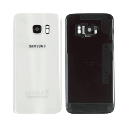 Vitre Arrière Samsung Galaxy S7 G930 Blanc - Cache Arrière Premium avec Adhésif
