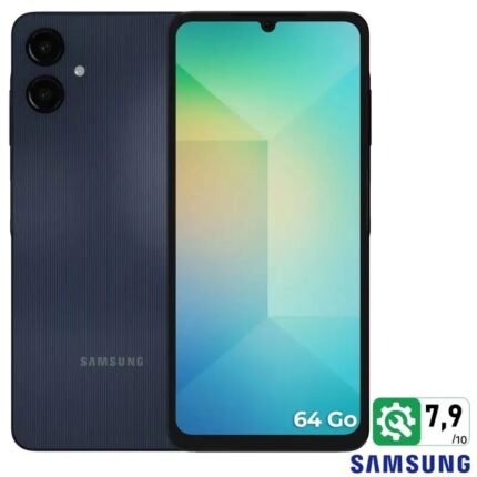 Pack Samsung Galaxy A06 4G (128 Go / 4 Go RAM) – Version Import Non-EU – Coque de Protection + Vitre en Verre Trempé Offertes