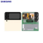 Vitre Tactile Écran Externe Originale  avec Cache Arrière Samsung Galaxy Z Flip 3 – GH97-26773B Crème