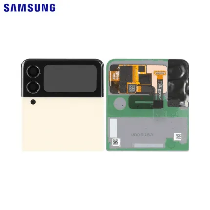Vitre Tactile Écran Externe Originale  avec Cache Arrière Samsung Galaxy Z Flip 3 – GH97-26773B Crème