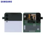 Ecran Tactile Externe Original avec Cache Arrière Samsung Galaxy Z Flip 3 5G F711 (Supérieur) GH97-26773F Blanc