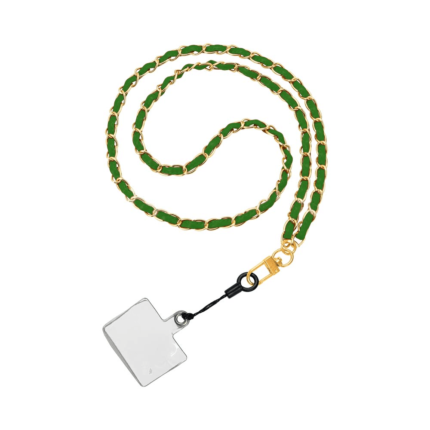 Tour de Cou Universel pour Smartphone en Cuir Vert