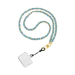 Tour de Cou Universel pour Smartphone en Cuir  Bleu Ciel