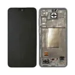 Ecran Tactile Original Assembled avec Châssis Samsung Galaxy A35 5G A356 Bleu Clair