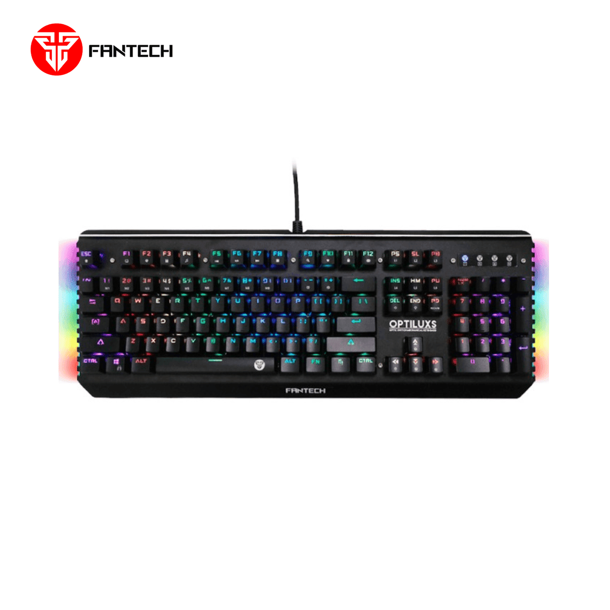 img_3379 Clavier Gamer Filaire Fantech OPTILUXS - MK884RGB (QWERTY) - Noir – Image 1