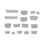 Cache Anti-Poussière pour Bouton PC (x16) Transparent