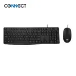 Clavier et Souris Filaire CONNECT MC-CFN01 - MC-SFN01/ (AZERTY) - Noir