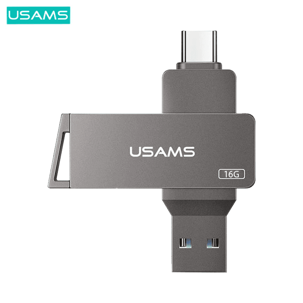 img_4165 Clé USB Usams USB-C + USB 3.0 (16Go) - US-ZB198 - Noir – Image 1