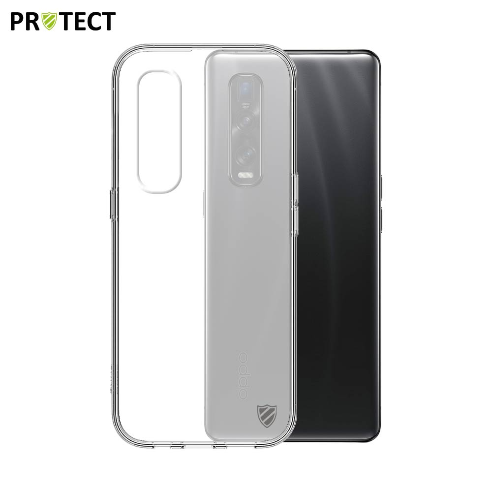 3000000053461.jpg Coque Silicone PROTECT pour OPPO Find X2 Pro Transparent – Image 1